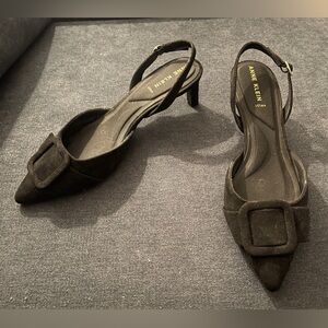 Anne Klein Black Heels with Buckle